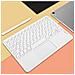 Tastiera Bluetooth Con Tasti Rotondi E Touchpad - Compatibile Con Ipad, Tablet E Smartphone White - Foto miniatura 4