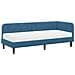Cornice del letto ad angolo Blu 80 x 200 cm Velluto - Foto miniatura 1