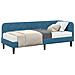 Cornice del letto ad angolo Blu 80 x 200 cm Velluto - Foto miniatura 3