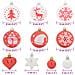 Set di Palle di Natale 40 pcs Rosso e Bianco Plastica - Foto miniatura 7