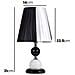 Lampada Da Tavolo Led Con Attacco E27, Dimmer E Paralume In Tessuto - Foto miniatura 3