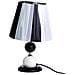 Lampada Da Tavolo Led Con Attacco E27, Dimmer E Paralume In Tessuto - Foto miniatura 4