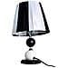 Lampada Da Tavolo Led Con Attacco E27, Dimmer E Paralume In Tessuto - Foto miniatura 5