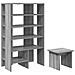 Mobile per scarpe 2 pcs Grigio Sonoma Legno multistrato - Foto miniatura 1