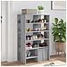 Mobile per scarpe 2 pcs Grigio Sonoma Legno multistrato - Foto miniatura 2
