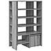 Mobile per scarpe 2 pcs Grigio Sonoma Legno multistrato - Foto miniatura 4