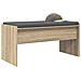 Panca per ingresso con cuscino Rovere Sonoma 83 x 38 x 40 cm - Foto miniatura 3