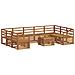 Set divani 10 pcs Naturale Legno di Acacia Massello - Foto miniatura 1