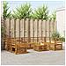 Set divani 10 pcs Naturale Legno di Acacia Massello - Foto miniatura 2