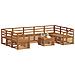 Set divani 10 pcs Naturale Legno di Acacia Massello - Foto miniatura 3