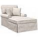 Chaise Longe con Gonna con cuscino Crema 157 x 91 x 91 cm ARES - Foto miniatura 1