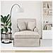 Chaise Longe con Gonna con cuscino Crema 157 x 91 x 91 cm ARES - Foto miniatura 3