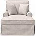 Chaise Longe con Gonna con cuscino Crema 157 x 91 x 91 cm ARES - Foto miniatura 4