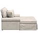 Chaise Longe con Gonna con cuscino Crema 157 x 91 x 91 cm ARES - Foto miniatura 5