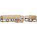 Set di divani da esterno con cuscino 7 pcs Naturale e Beige - Foto miniatura 3