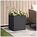 Vaso da giardino Nero 35 x 35 x 35 cm Acciaio laminato a freddo - Foto miniatura 2