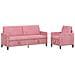 Set di Divani con Storage 2 pz Rosa Poliestere - Foto miniatura 1