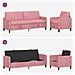 Set di Divani con Storage 2 pz Rosa Poliestere - Foto miniatura 9