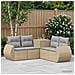 Set di divani 5 pz Beige e Grigio Chiaro - Foto miniatura 2