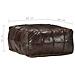 Pouf Marrone Scuro 60x60x30 Cm In Vera Pelle Di Capra - Foto miniatura 4