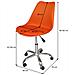 Sedia Da Ufficio Girevole, Sedia Da Scrivania Arancione Con Rotelle Mod. Sally - Foto miniatura 3
