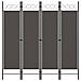 Paravento A 4 Pannelli Antracite 160x180 Cm - Foto miniatura 1