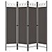 Paravento A 4 Pannelli Antracite 160x180 Cm - Foto miniatura 2
