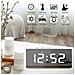 Sveglia Digitale A Led Con Superficie A Specchio Bianca - Foto miniatura 10