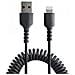 Usb To Lightning Cable - 1m (3.3ft) Coiled Cable Black - Foto miniatura 2