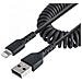 Usb To Lightning Cable - 1m (3.3ft) Coiled Cable Black - Foto miniatura 1