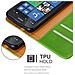 Custodia Compatibile Con Nokia Lumia 520 In Verde Erbe - Coperchio Protettiva Con Chiusura Magnetica, Funzione Stand E Tasca Per Le Carte - Foto miniatura 4