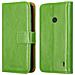 Custodia Compatibile Con Nokia Lumia 520 In Verde Erbe - Coperchio Protettiva Con Chiusura Magnetica, Funzione Stand E Tasca Per Le Carte - Foto miniatura 8