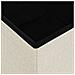 Pouf Con Contenitore Pieghevoli 2 Pz Bianco Crema In Simil Lino - Foto miniatura 2