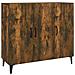 Credenza Rovere Fumo 90x34x80 Cm In Legno Multistrato - Foto miniatura 2