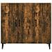 Credenza Rovere Fumo 90x34x80 Cm In Legno Multistrato - Foto miniatura 7
