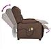 Poltrona Elettrica Massaggiante Reclinabile Tortora In Tessuto - Foto miniatura 7