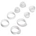 Confezione Da 8 Tappi Auricolari In Silicone Per Samsung Sm-r170 Galaxy Buds Bianco - Foto miniatura 1