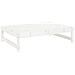 Poggiapiedi Da Giardino 120x80 Cm Legno Massello Di Pino Bianco - Foto miniatura 3