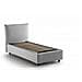 Letto Singolo Daisy, Letto Contenitore Con Rivestimento In Tessuto, 100% Made In Italy, Apertura Frontale, Con Materasso Cm 80x190 Incluso, Bianco - Foto miniatura 4