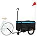 Rimorchio Da Bici Nero E Blu 45 Kg In Ferro - Foto miniatura 5