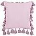 Cuscino Decorativo Lynchis Cotone 45 X 45 Cm Tinta Unita Rosa - Foto miniatura 2