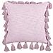 Cuscino Decorativo Lynchis Cotone 45 X 45 Cm Tinta Unita Rosa - Foto miniatura 3