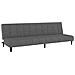 Divano Letto A 2 Posti Grigio Scuro In Velluto - Foto miniatura 1