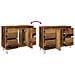 Mobile Da Bagno Legno Antico 80x33x60 Cm In Truciolato - Foto miniatura 3