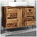 Mobile Da Bagno Legno Antico 80x33x60 Cm In Truciolato - Foto miniatura 8
