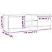 Mobile Porta TV con LED Legno Antico 120x30x36 cm Multistrato - Foto miniatura 4