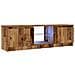 Mobile Porta TV con LED Legno Antico 120x30x36 cm Multistrato - Foto miniatura 8