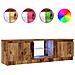 Mobile Porta TV con LED Legno Antico 120x30x36 cm Multistrato - Foto miniatura 1