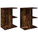 Comodini 2 Pz Rovere Fumo 46,5x29x61 Cm In Legno Multistrato - Foto miniatura 2