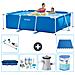 Piscina Fuori Terra - Rettangolo - 220x150x60 Cm - Blu - Include Accessori Coordinati A55 - Foto miniatura 1